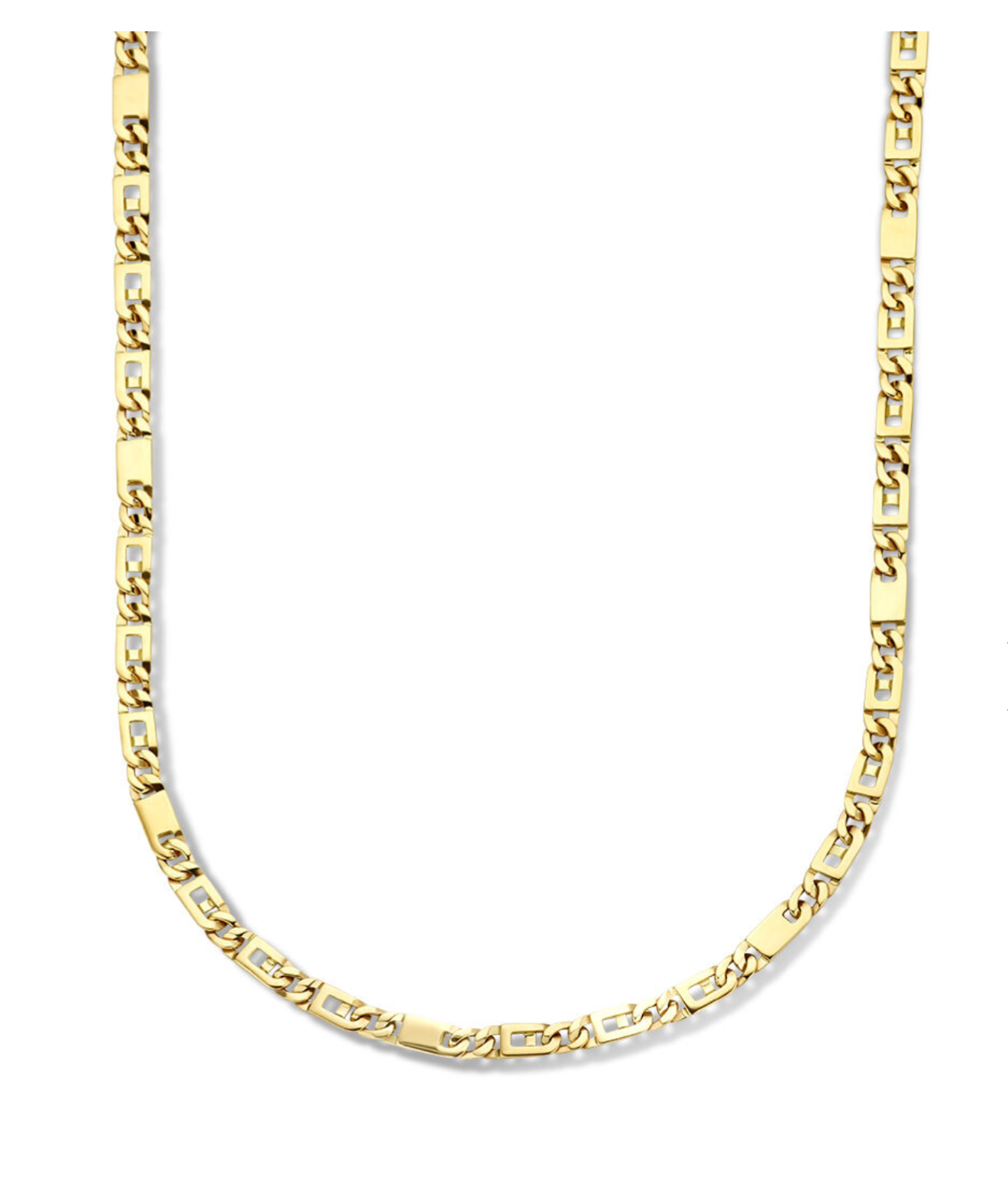 14krt gouden collier valkenoog 50cm 4,7mm